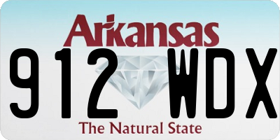 AR license plate 912WDX