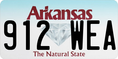 AR license plate 912WEA