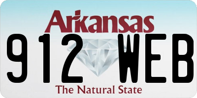 AR license plate 912WEB