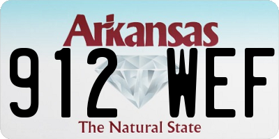 AR license plate 912WEF