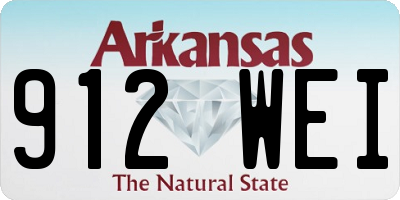 AR license plate 912WEI