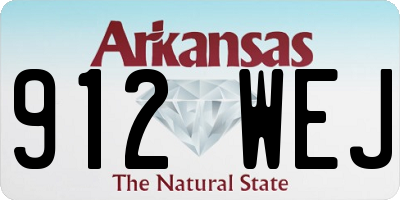 AR license plate 912WEJ