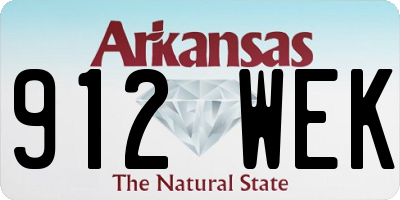 AR license plate 912WEK