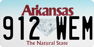 AR license plate 912WEM