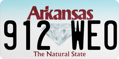 AR license plate 912WEO
