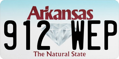 AR license plate 912WEP