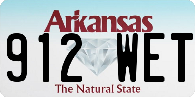 AR license plate 912WET