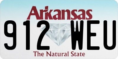 AR license plate 912WEU