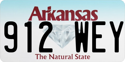 AR license plate 912WEY