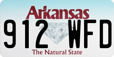AR license plate 912WFD