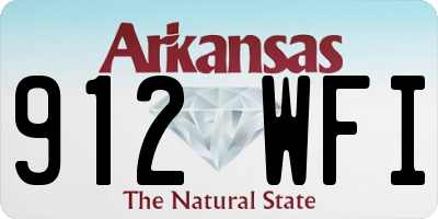 AR license plate 912WFI