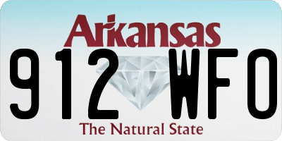 AR license plate 912WFO