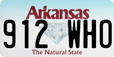 AR license plate 912WHO