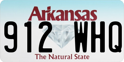 AR license plate 912WHQ