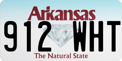 AR license plate 912WHT