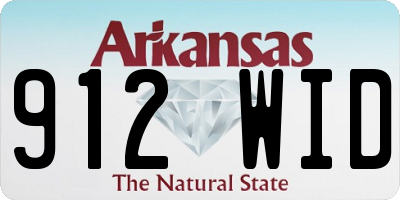 AR license plate 912WID