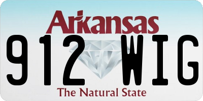 AR license plate 912WIG