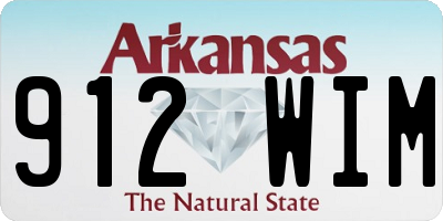 AR license plate 912WIM