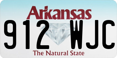 AR license plate 912WJC