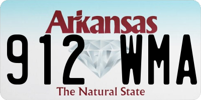 AR license plate 912WMA