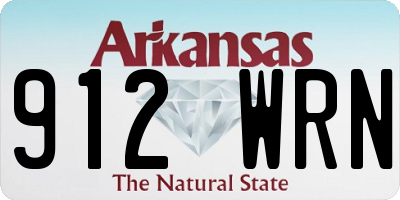 AR license plate 912WRN