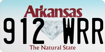 AR license plate 912WRR
