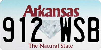 AR license plate 912WSB