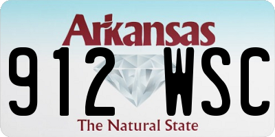 AR license plate 912WSC