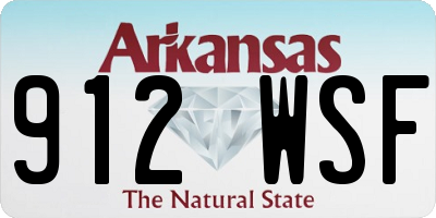 AR license plate 912WSF