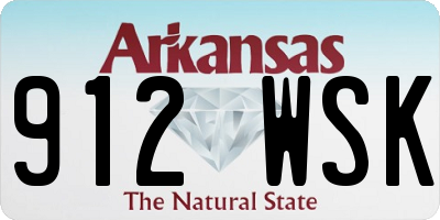 AR license plate 912WSK
