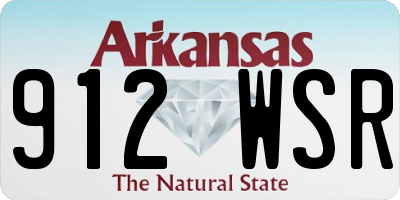 AR license plate 912WSR