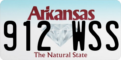AR license plate 912WSS