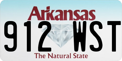 AR license plate 912WST