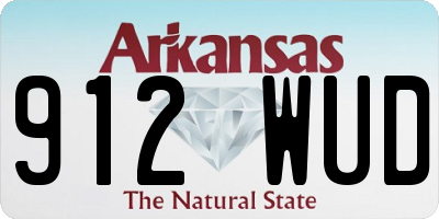 AR license plate 912WUD