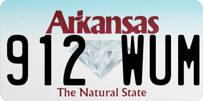 AR license plate 912WUM