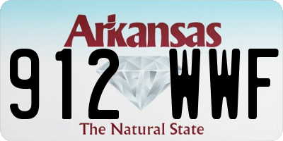 AR license plate 912WWF