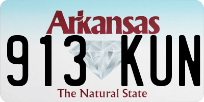 AR license plate 913KUN
