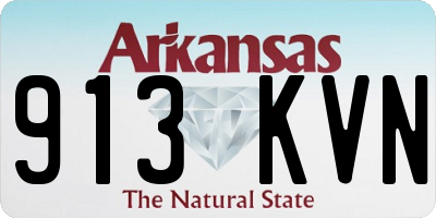 AR license plate 913KVN