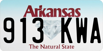 AR license plate 913KWA