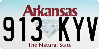 AR license plate 913KYV