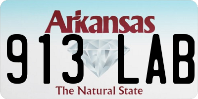 AR license plate 913LAB