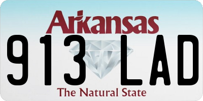 AR license plate 913LAD
