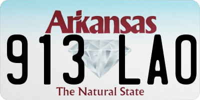 AR license plate 913LAO