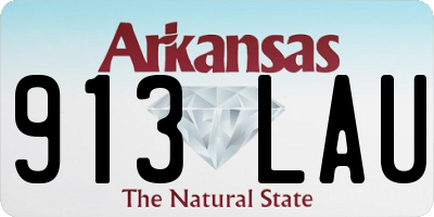 AR license plate 913LAU