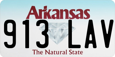 AR license plate 913LAV