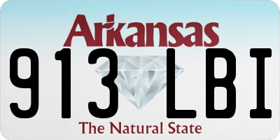 AR license plate 913LBI