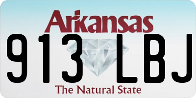 AR license plate 913LBJ