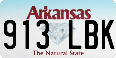 AR license plate 913LBK
