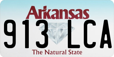 AR license plate 913LCA