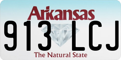 AR license plate 913LCJ